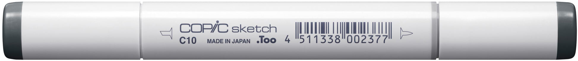 Copic Sketch Pinselstift, Doppelspitze – Kombi (Super Brush + Medium Broad), alkoholbasiert, Cool Grey Nr. 10