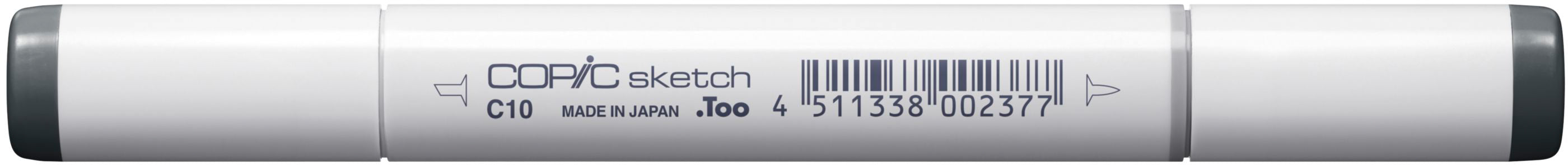 Copic Sketch Pinselstift, Doppelspitze – Kombi (Super Brush + Medium Broad), alkoholbasiert, Cool Grey Nr. 10