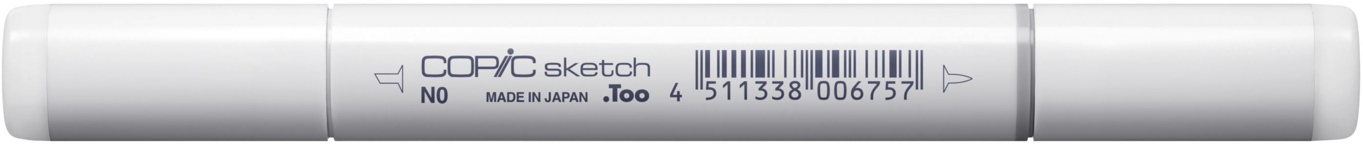 Copic Sketch Pinselstift, Doppelspitze – Kombi (Pinsel + Keil), alkoholbasiert, neutralgrau N0