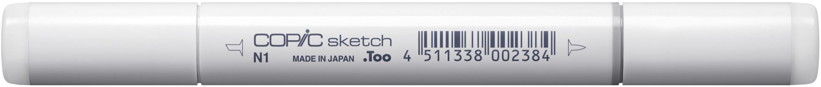 Copic Sketch Brush Pen, Doppelspitze – Pinsel + Breitspitze, alkoholbasiert, neutralgrau N-1