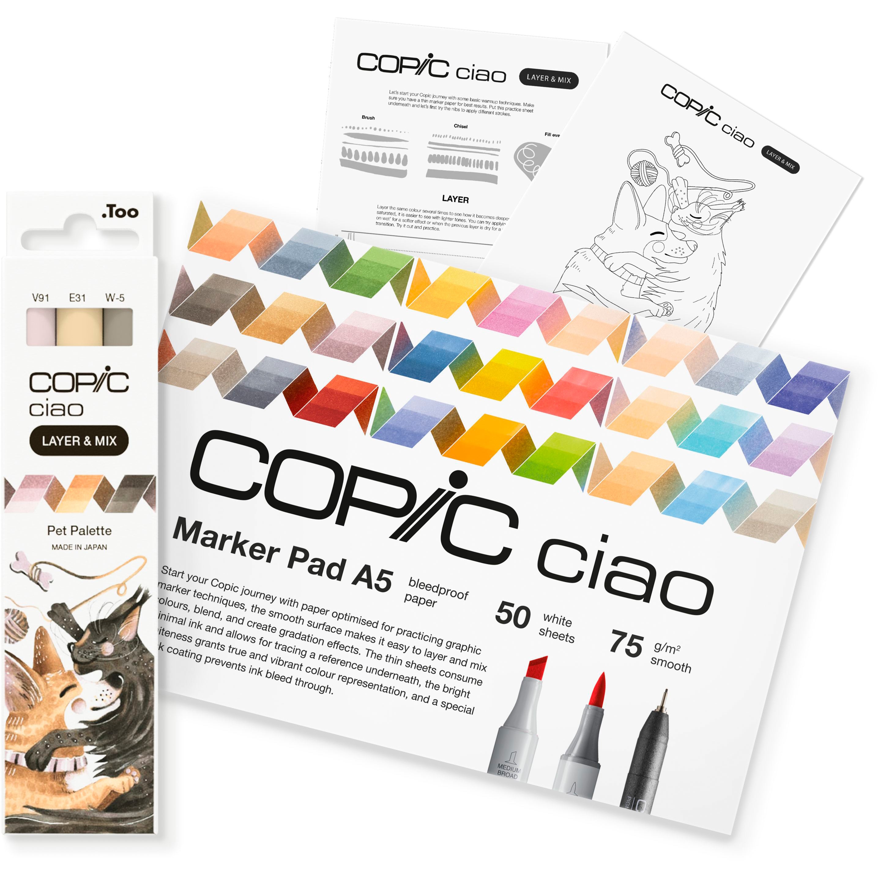 Copic Ciao Filzstift – Pet Palette, 3 Farben