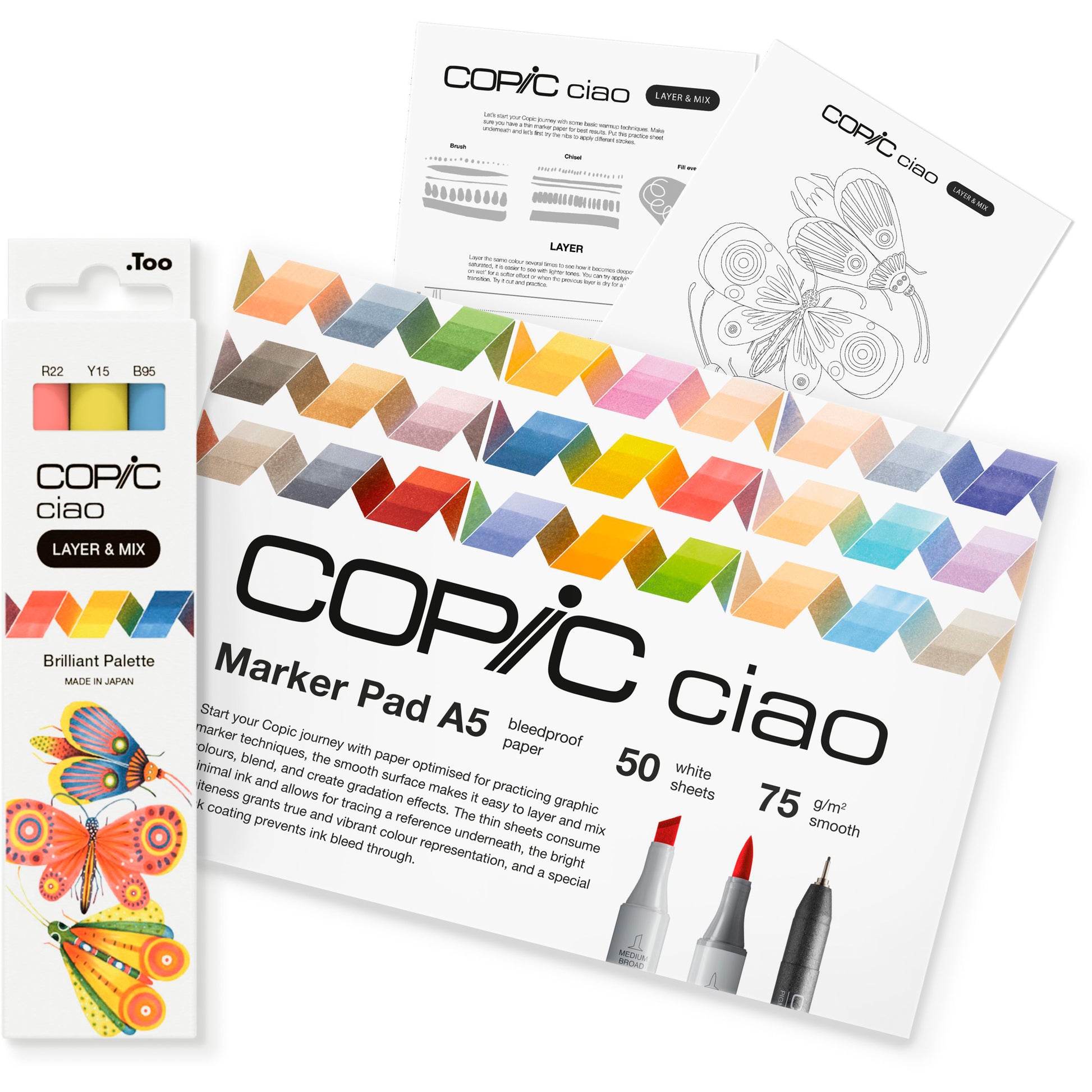 Copic Ciao Marker, Brilliant Palette – 3 Farben