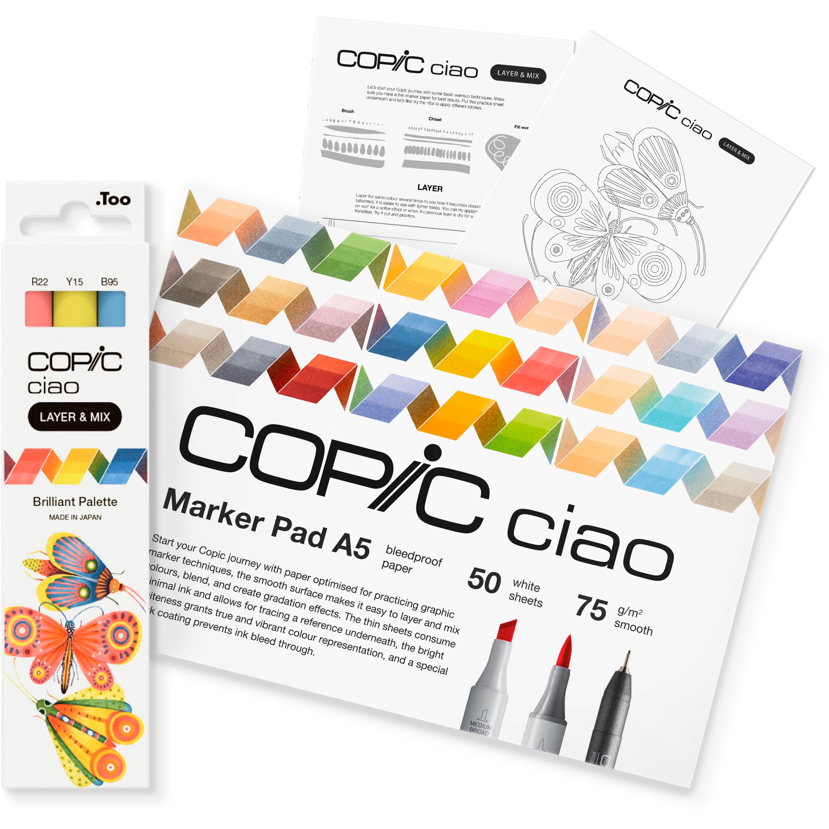 Copic Ciao Marker, Brilliant Palette – 3 Farben
