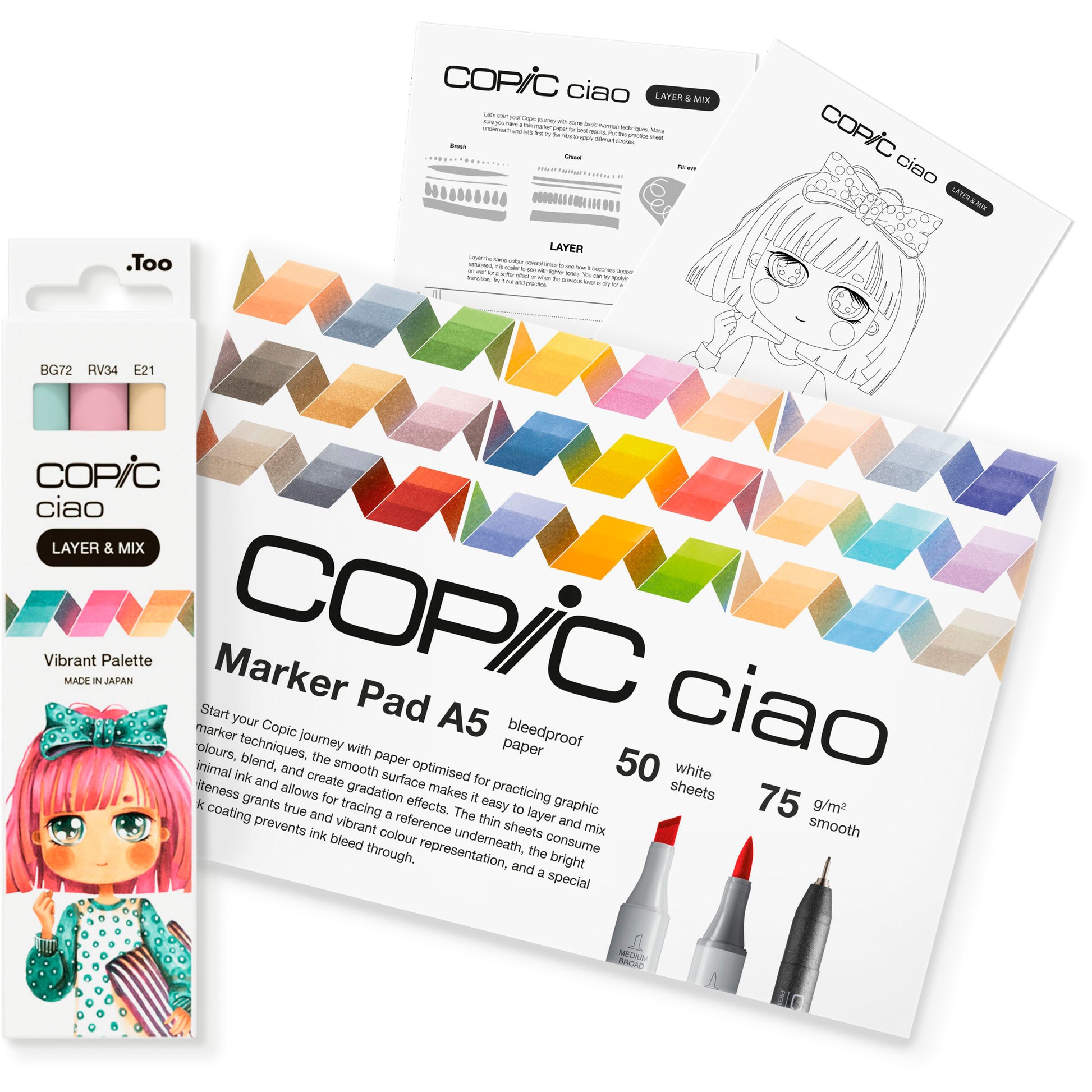 Copic Ciao Filzstift – Lebendige Palette, 3 Farben