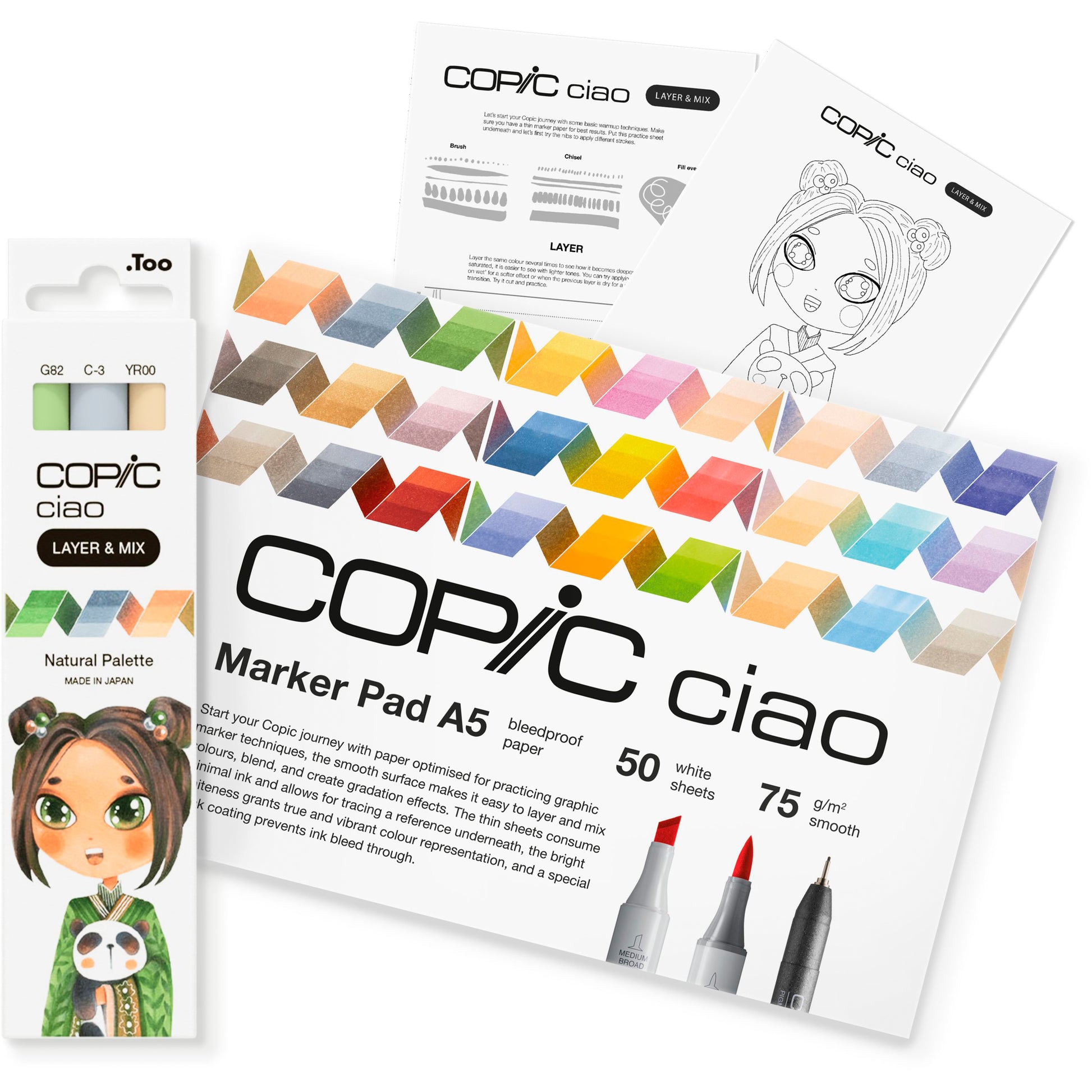 Copic Ciao Filzstifte, Natürliche Palette – 3 Farben