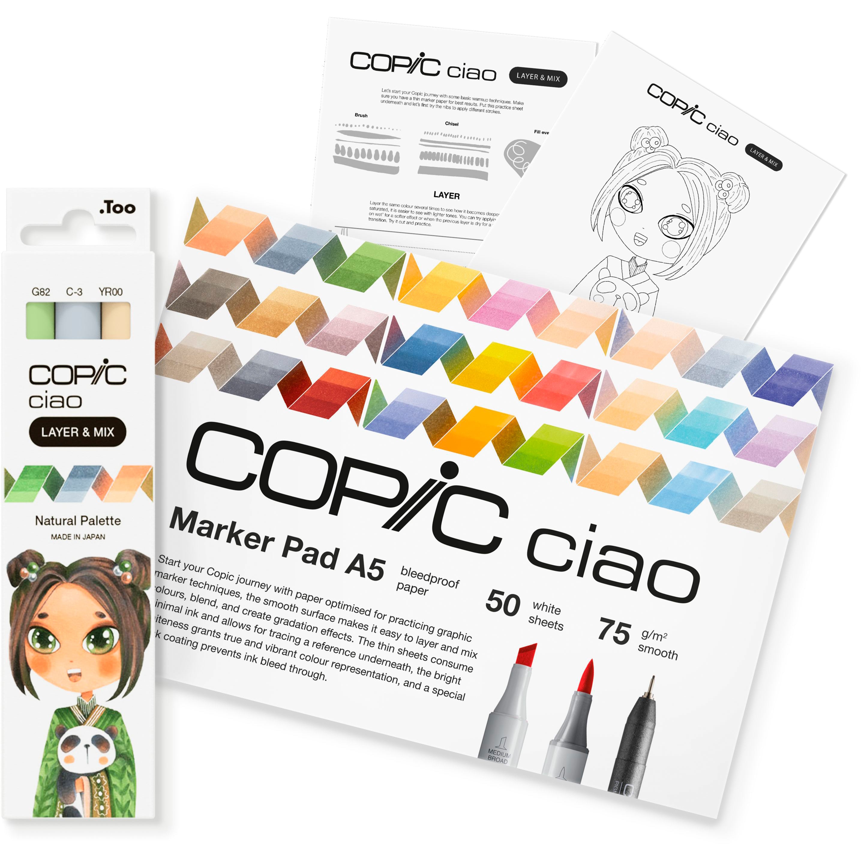 Copic Ciao Filzstifte, Natürliche Palette – 3 Farben