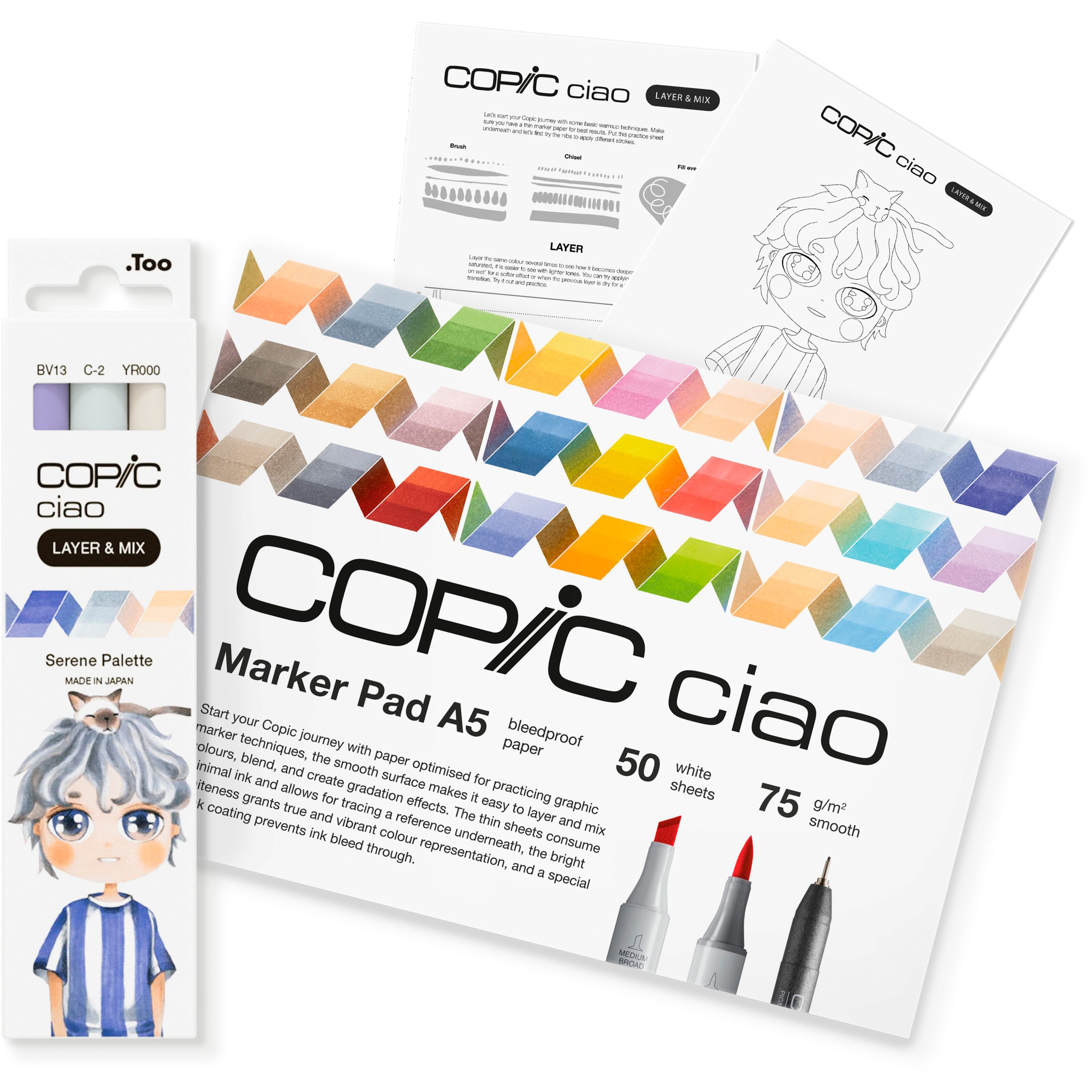 Copic Ciao Filzstifte, Serene Palette – 3 Farben