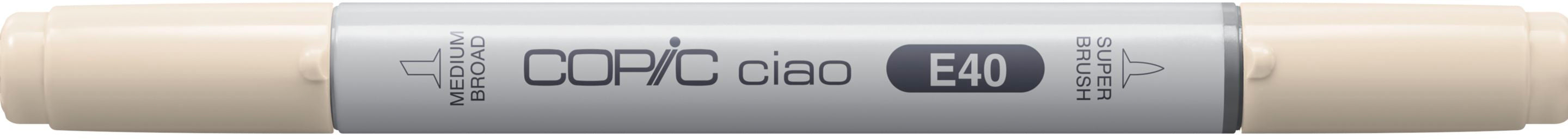 Copic Ciao E40 Permanentmarker – Doppeltspitze (mittel + Pinselspitze) – weiss
