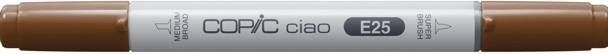 Copic Ciao Brush Pen, Doppelspitze – Kombi (Pinsel + Mittelspitze), alkoholbasiert, Caribe Cocoa