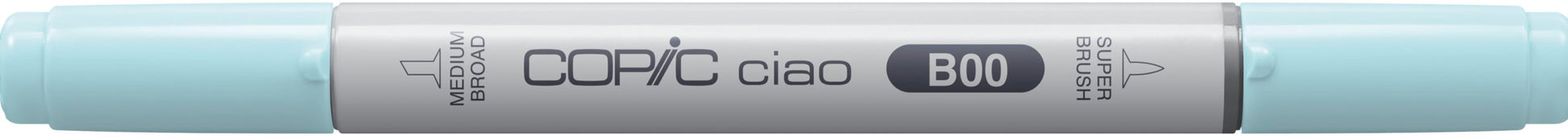 Copic Ciao Brush Pen, Doppelspitze – Kombi (Pinsel + mittelbreite Spitze), alkoholbasiert, B00 Frost Blue