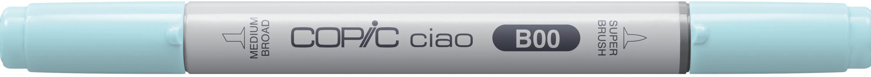 Copic Ciao Brush Pen, Doppelspitze – Kombi (Pinsel + mittelbreite Spitze), alkoholbasiert, B00 Frost Blue