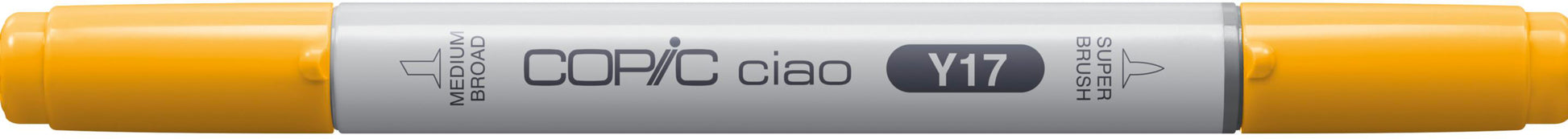 Copic Ciao Brush Pen, Doppelspitze – Kombi (Pinsel + mittelbreite Spitze), alkoholbasiert, goldgelb