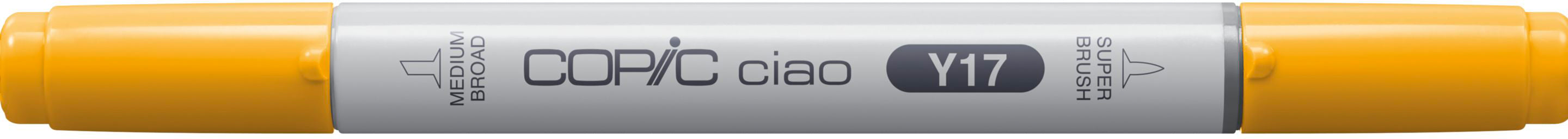 Copic Ciao Brush Pen, Doppelspitze – Kombi (Pinsel + mittelbreite Spitze), alkoholbasiert, goldgelb