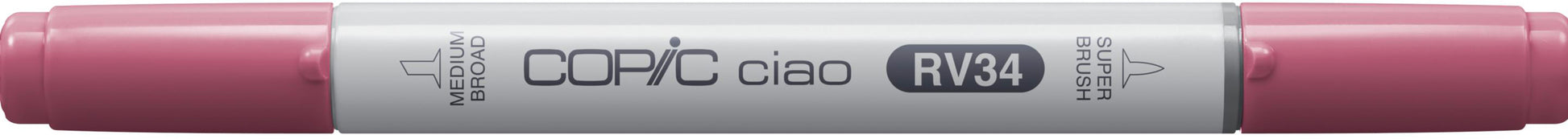 Copic Ciao Brush Pen – Doppelspitze, Pinsel + mittelbreite Spitze, alkoholbasiert, RV34 Dunkelrosa