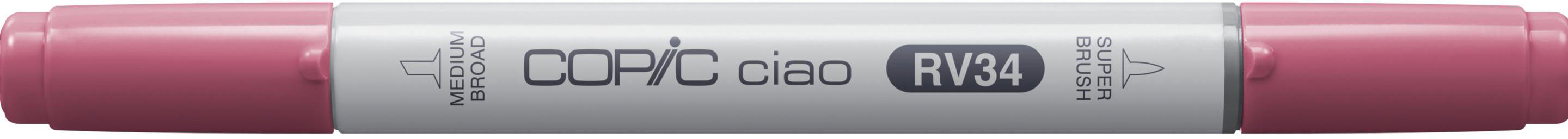Copic Ciao Brush Pen – Doppelspitze, Pinsel + mittelbreite Spitze, alkoholbasiert, RV34 Dunkelrosa