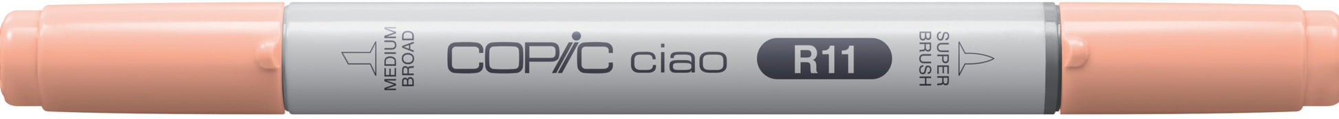 Copic Ciao Pinselstift, Doppelspitze – Pinsel + Rundspitze, alkoholbasiert, R11 Blass Kirschrosa