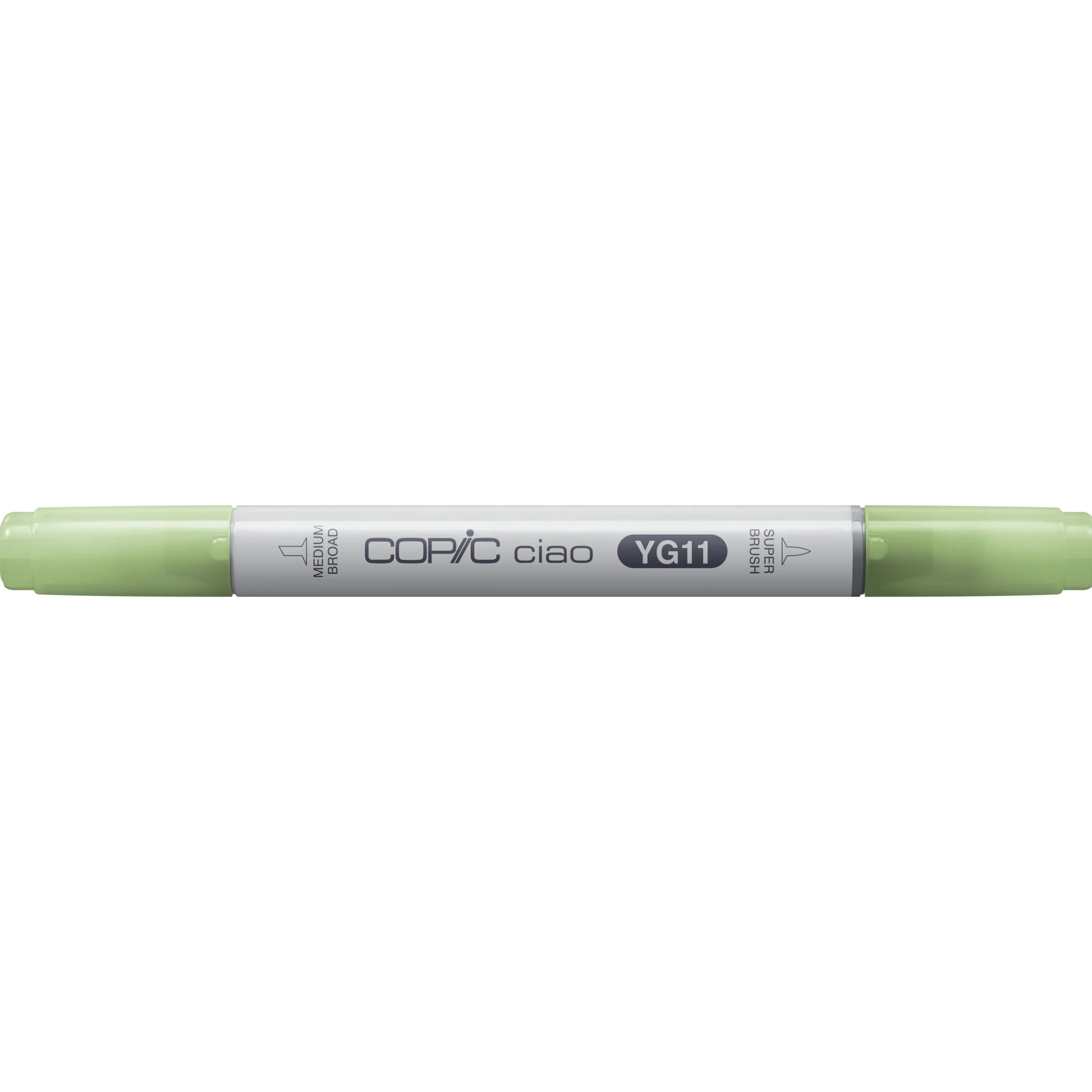 Copic Ciao Brush Pen, Doppelspitze – Kombi (Pinsel + mittelbreite Spitze), alkoholbasiert, Mignonette (YG11)