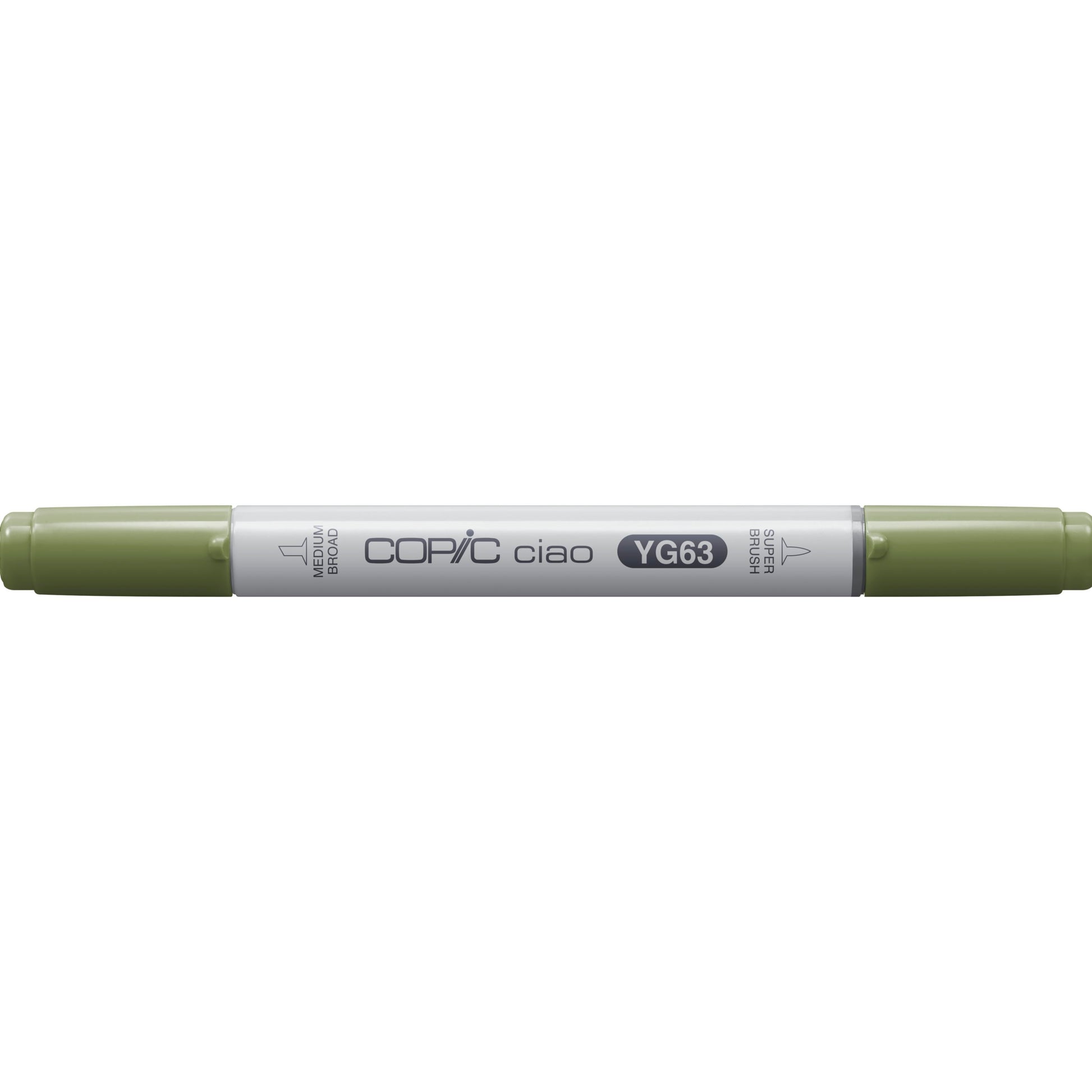 Copic Ciao Pinselstift, Doppelspitze – Pinsel + mittelbreite Spitze, alkoholbasiert, Erbsengrün