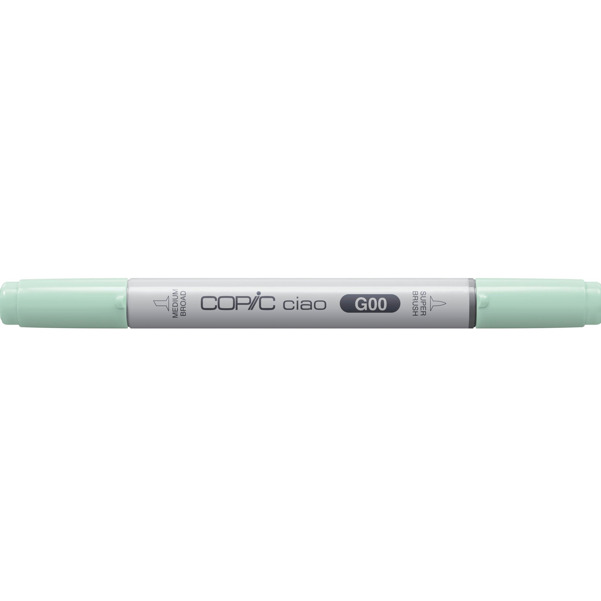 Copic Ciao Brush Pen, Doppelspitze – Pinselspitze + Rundspitze (mittelbreit), alkoholbasiert, jadegrün