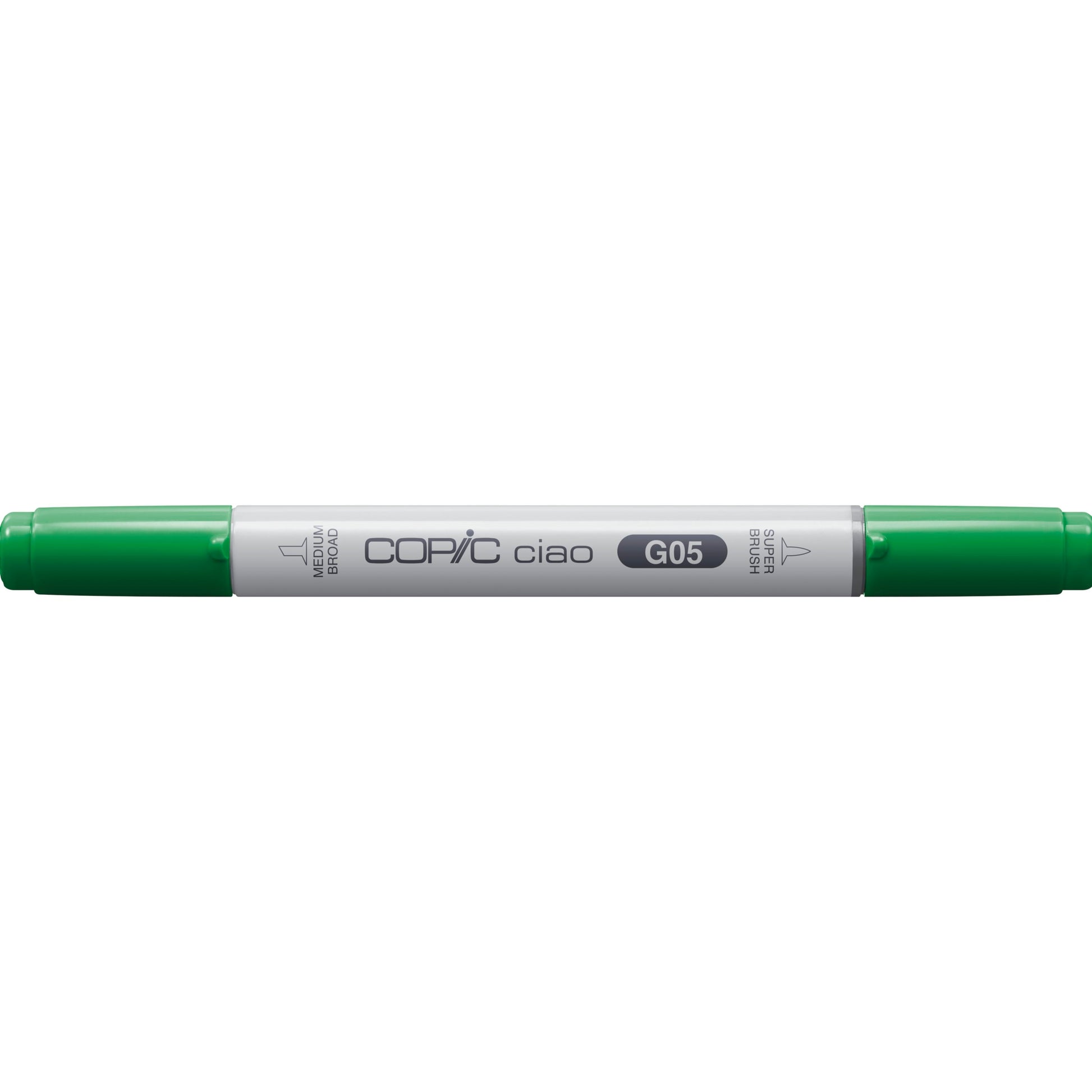Copic Ciao Brush Pen, Doppelspitze – Kombi (Pinsel + mittelbreite Spitze), alkoholbasiert, g05 Smaragdgrün