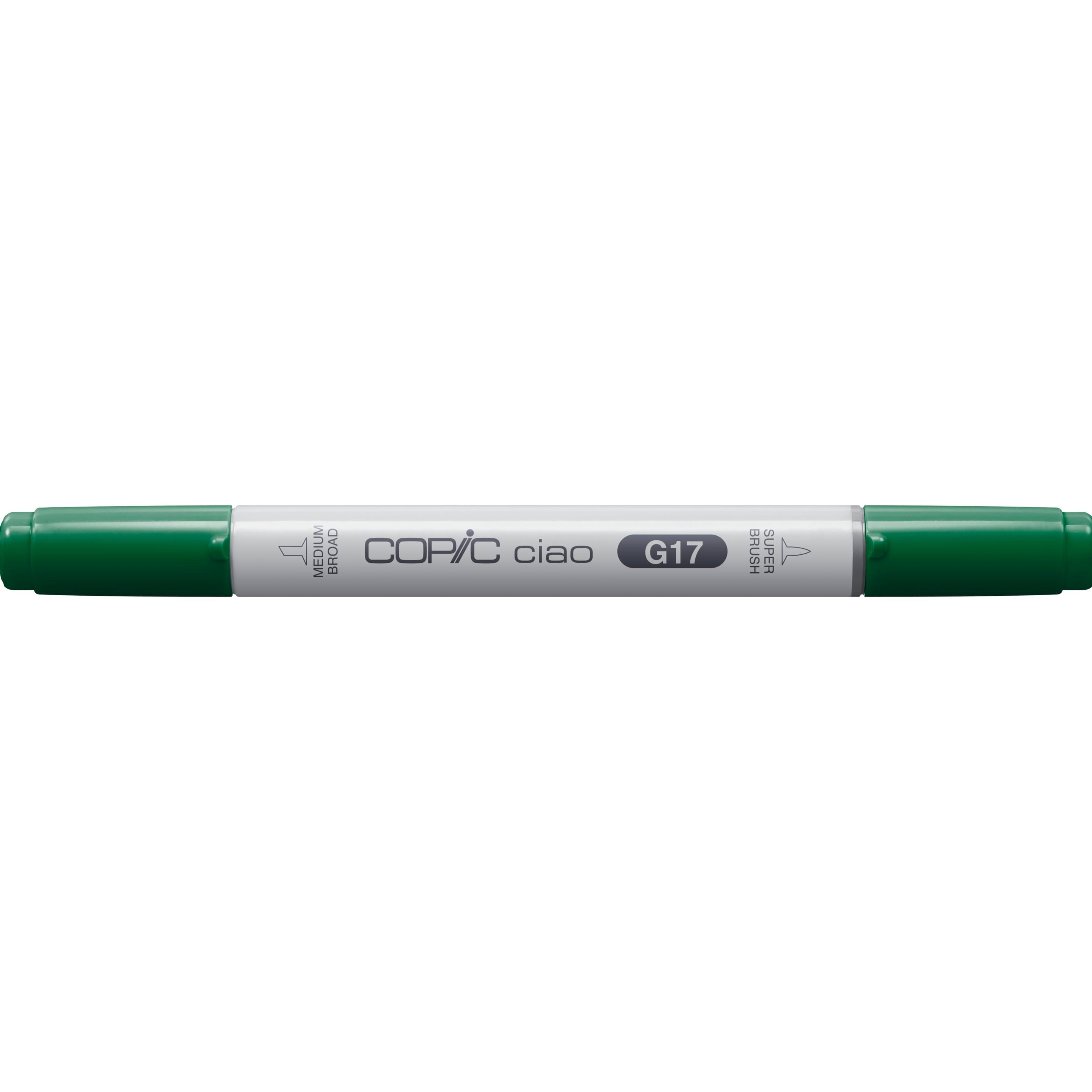 Copic Ciao Pinselstift, Doppelspitze – Pinsel + mittelbreite Spitze, alkoholbasiert, Waldgrün