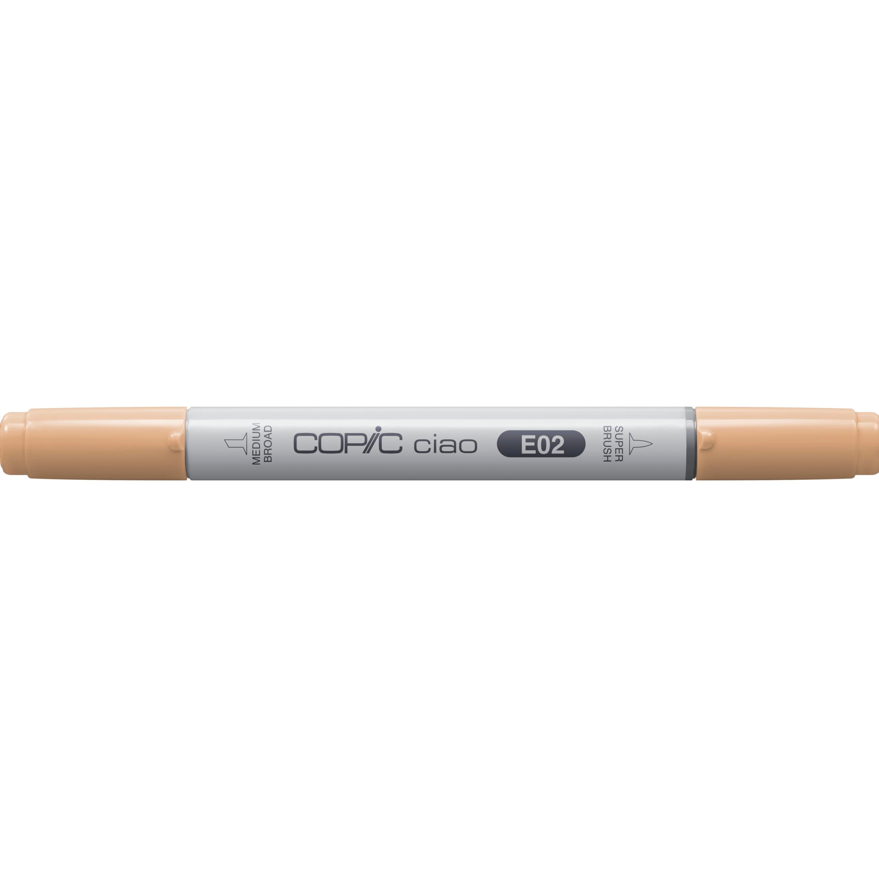 Copic Ciao Brush Pen, Doppelspitze – Pinsel + Rundspitze, alkoholbasiert, e02 Fruit Pink