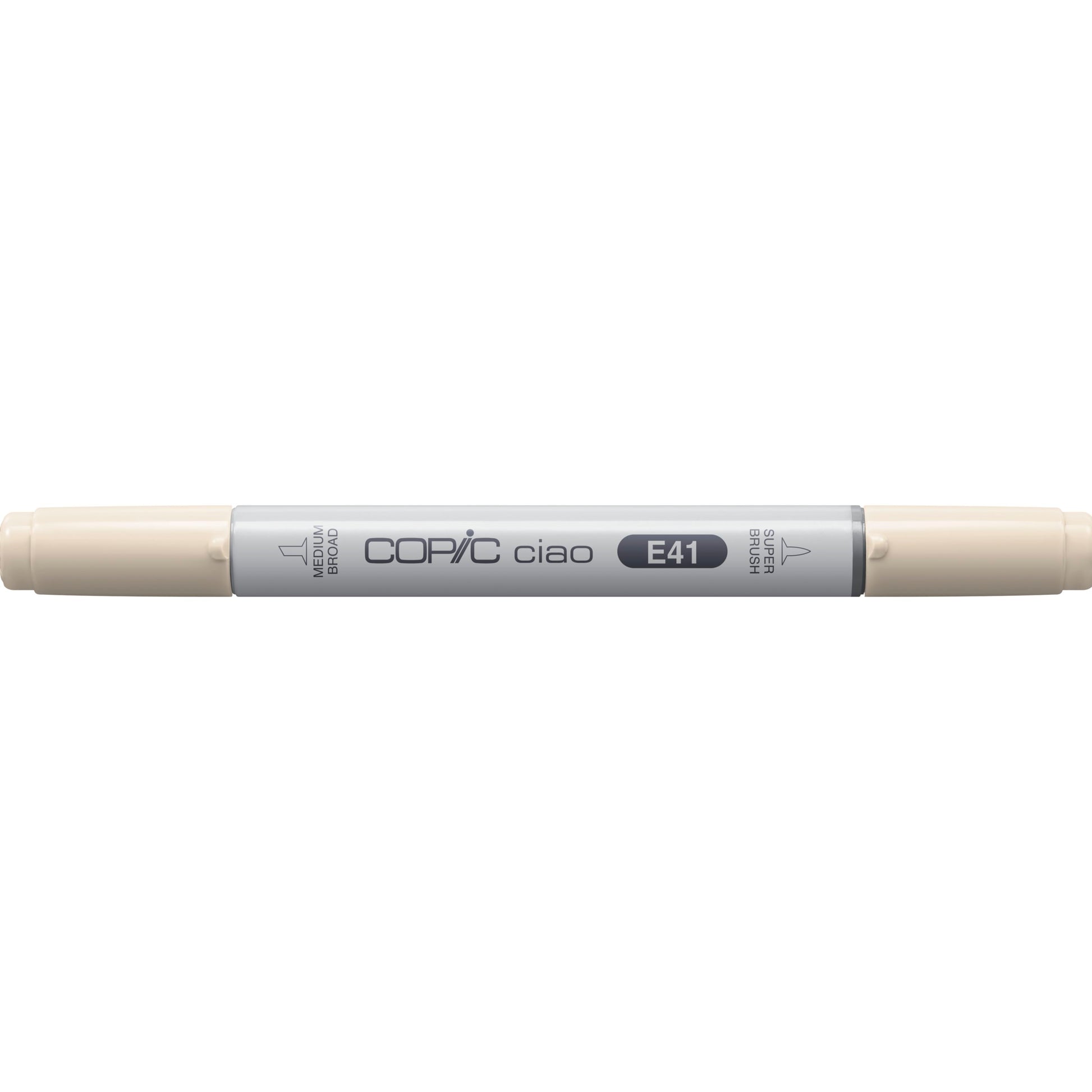 Copic Ciao Brush Pen, Doppelspitze – Pinsel + mittelbreite Spitze, alkoholbasiert, E41 Pearl White