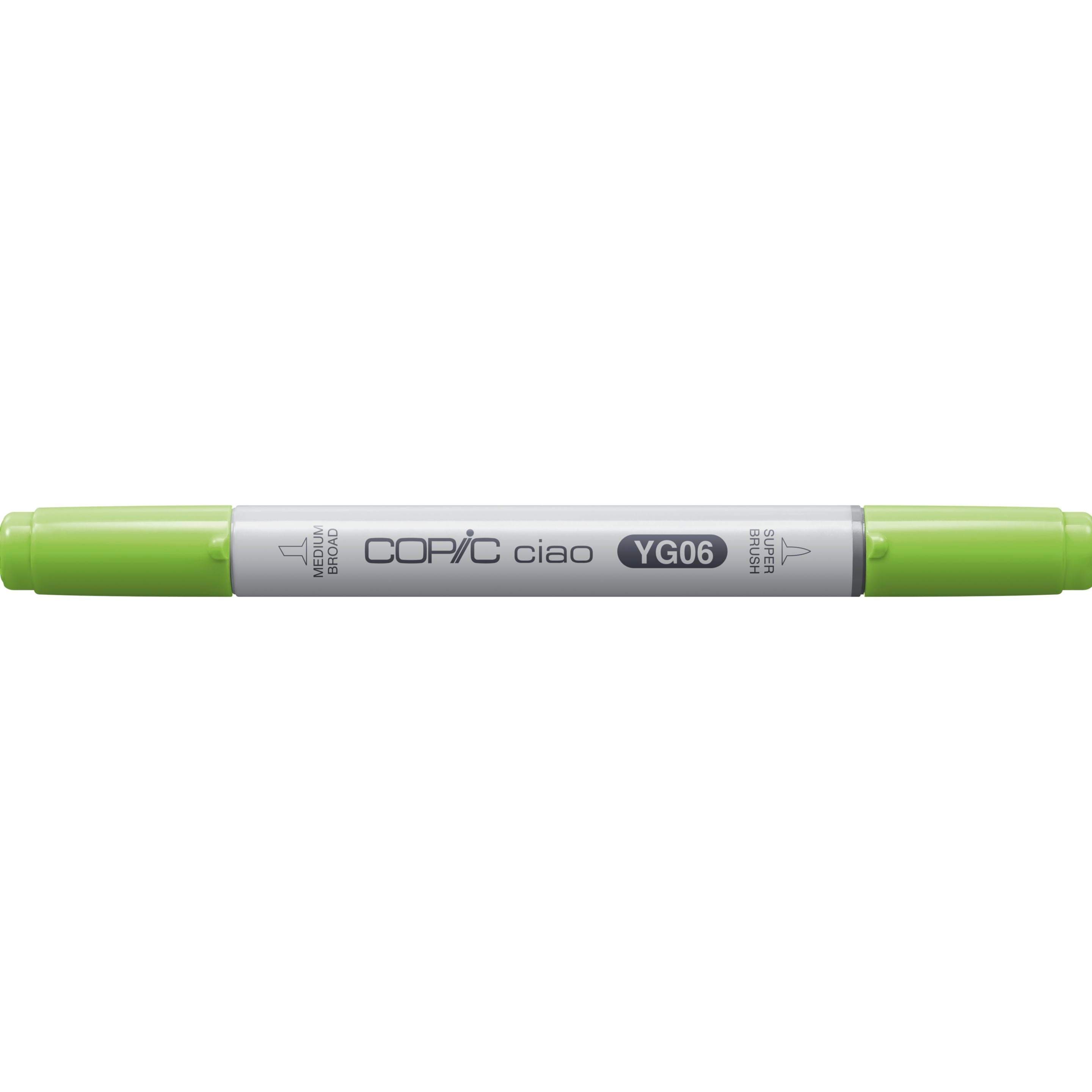 Copic Ciao Permanentmarker – Doppeltspitze (Mittelspitze, Pinselspitze) – YG06 (gelblichgrün)