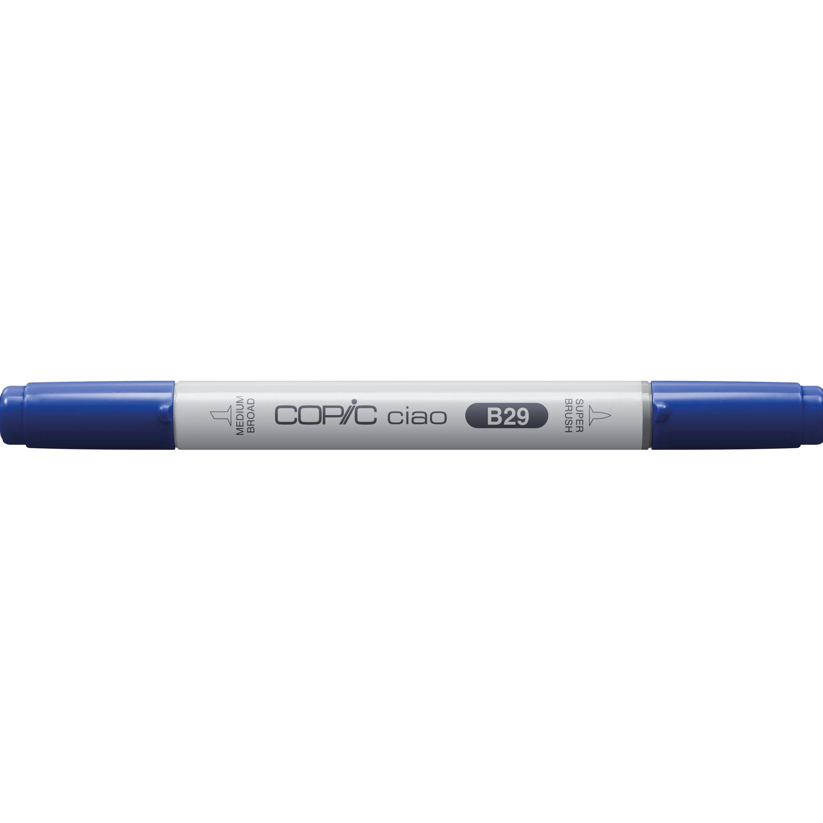 Copic Ciao Brush Pen, Doppelspitze – Kombi (Pinsel + mittelbreite Spitze), alkoholbasiert, Ultramarin