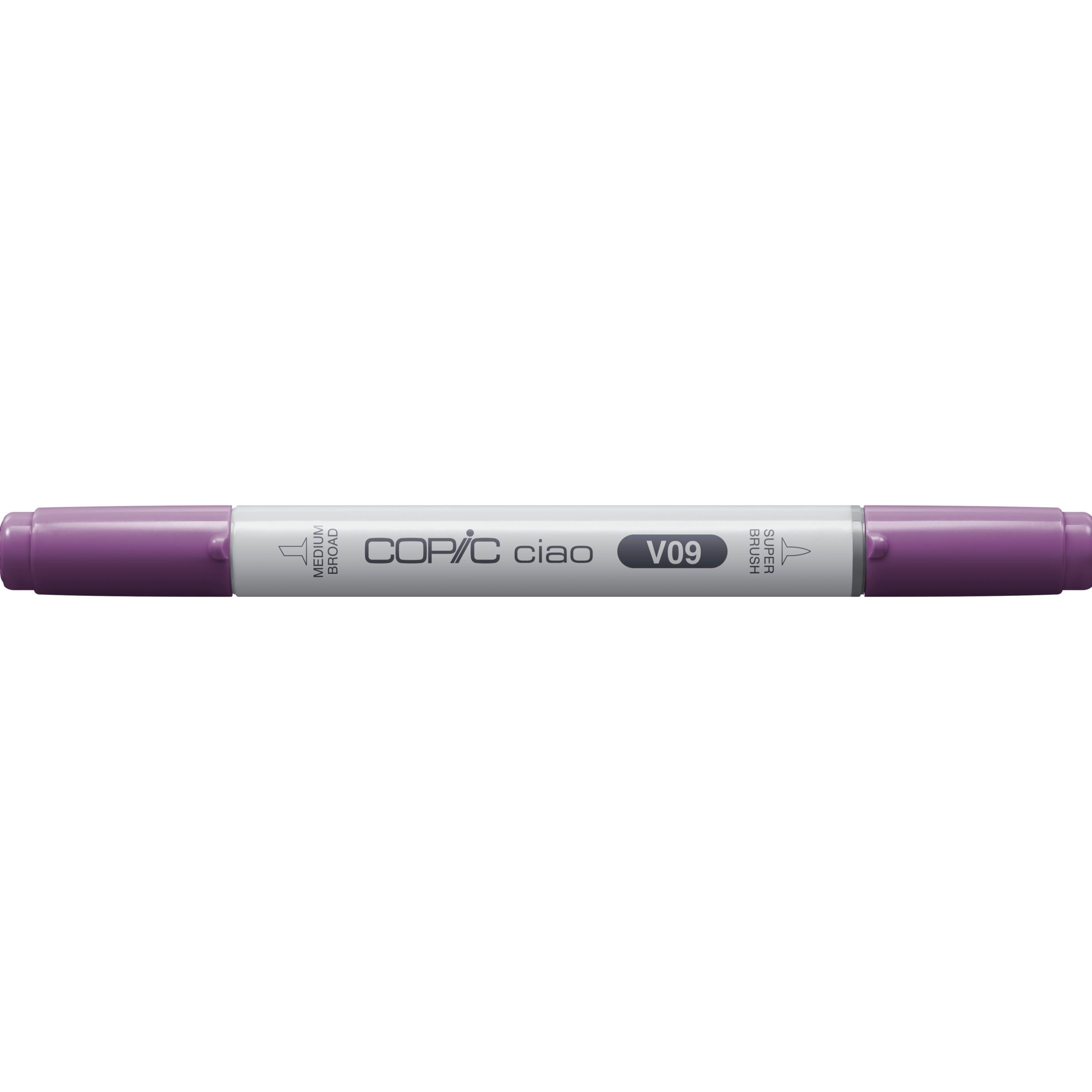 Copic Ciao Pinselstift, Doppelspitze – Pinsel + mittelbreite Spitze, alkoholbasiert, violett