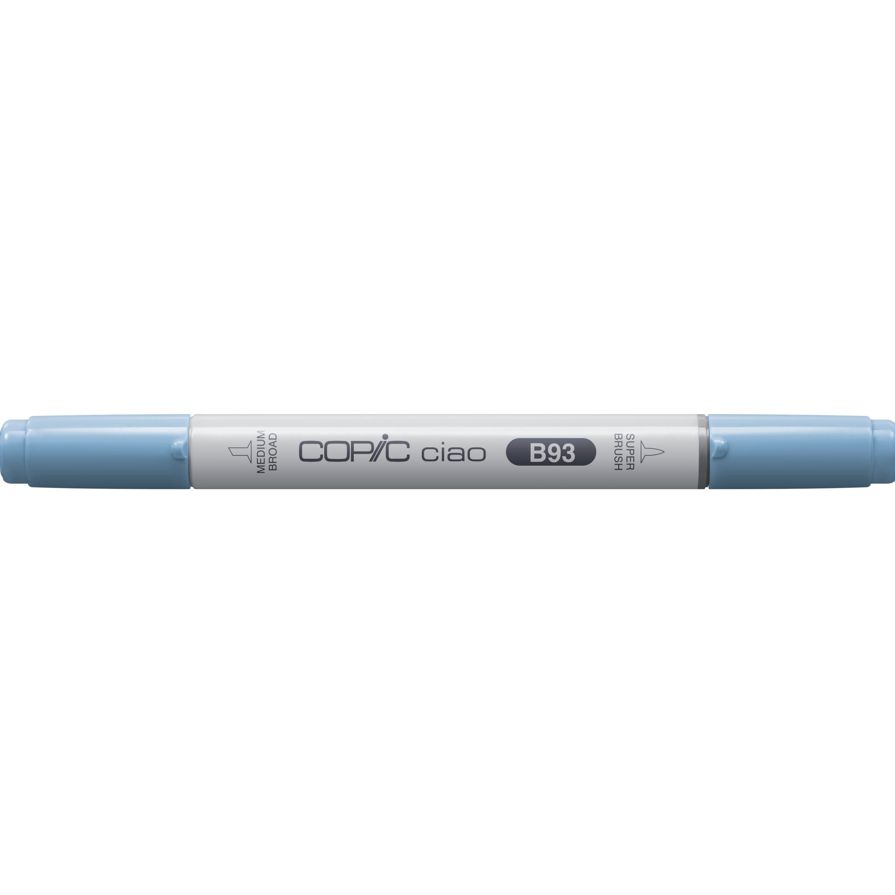 Copic Ciao Brush Pen, Doppelspitze – Pinsel + mittelbreite Spitze, alkoholbasiert, B93 Light Crocker Blue