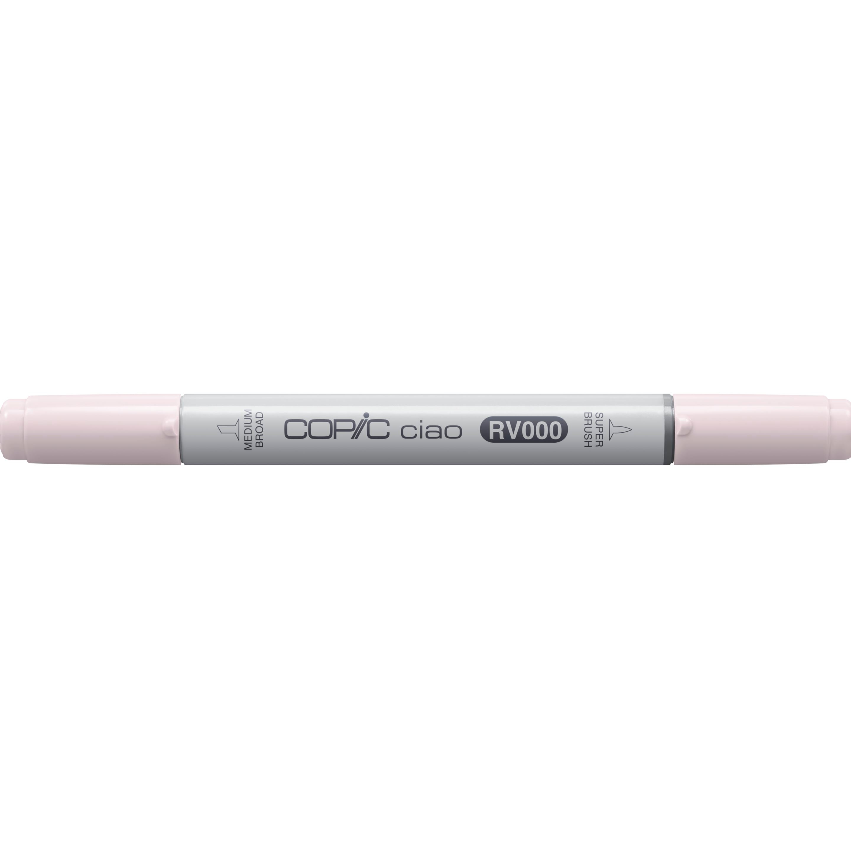 Copic Ciao Brush Pen, Doppelspitze – Kombi (Pinsel + mittelbreite Spitze), alkoholbasiert, RV000 Blasslila