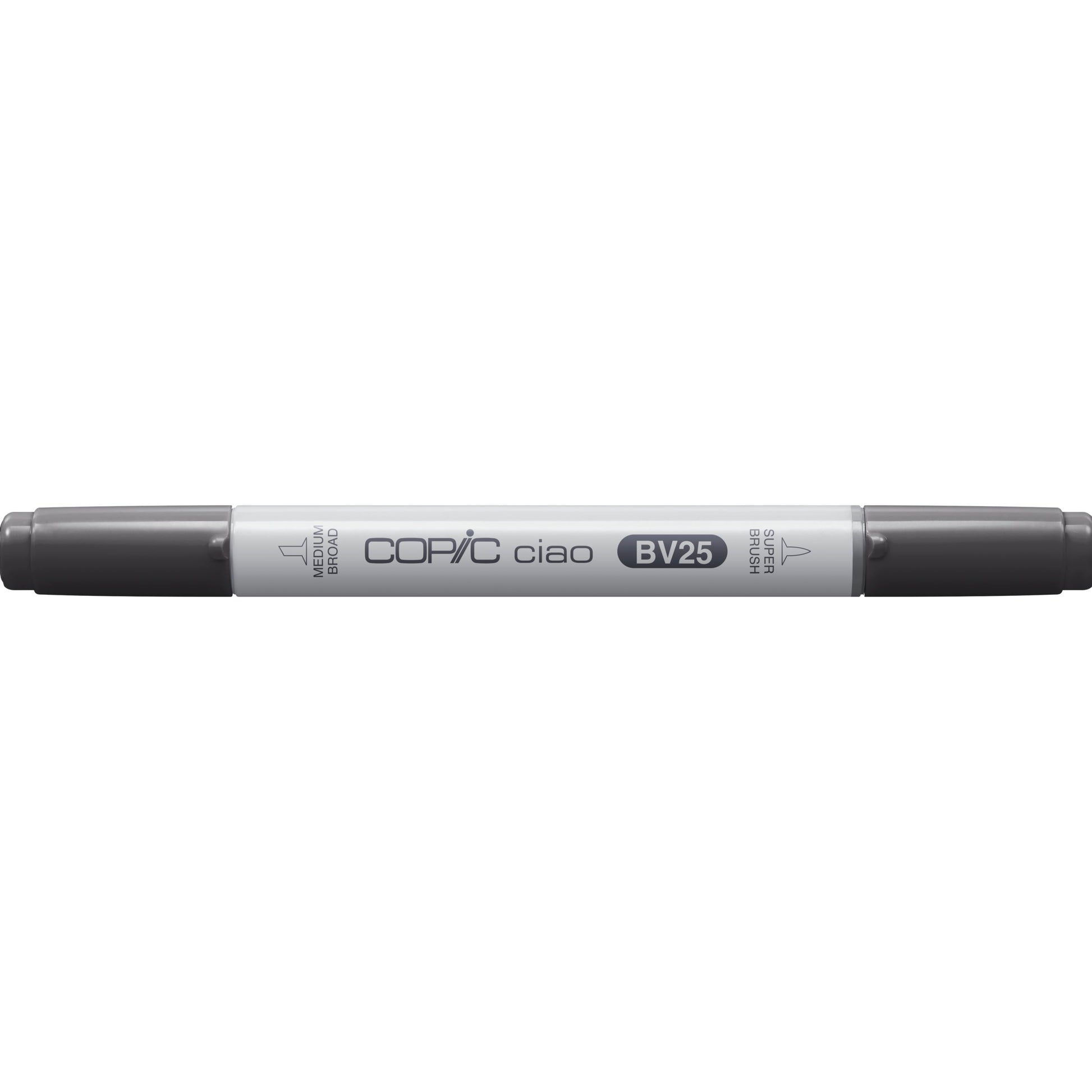 Copic Ciao Pinselstift, Doppelspitze – Pinselspitze + mittelbreite Spitze, alkoholbasiert, BV25 grau-violett