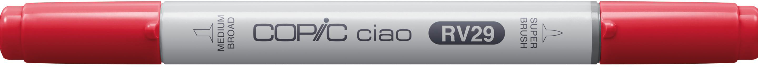 Copic Ciao Brush Pen, Doppelspitze – Pinsel + mittelbreite Spitze, alkoholbasiert, RV29 Crimson