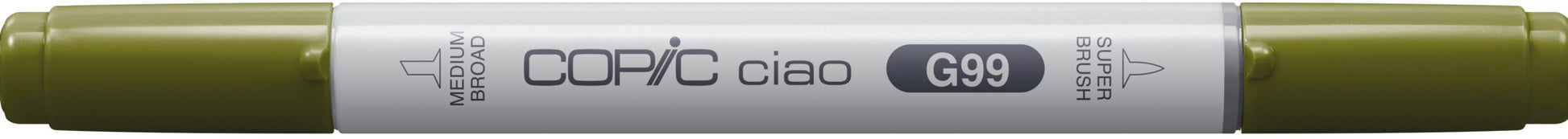 Copic Ciao Brush Pen, Doppelspitze – Kombi (Pinsel + mittelbreit), alkoholbasiert, Olive