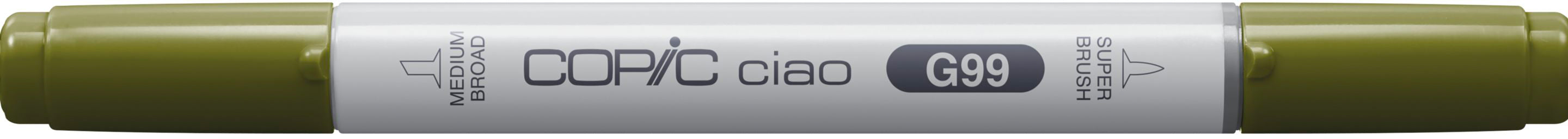 Copic Ciao Brush Pen, Doppelspitze – Kombi (Pinsel + mittelbreit), alkoholbasiert, Olive