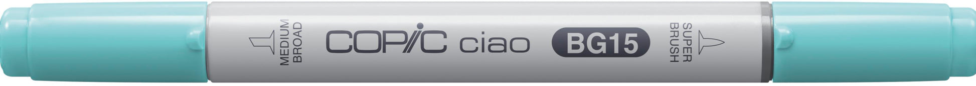 Copic Ciao Brush Pen, Doppelspitze – Kombi (Pinsel + mittelbreite Spitze), alkoholbasiert, Aqua