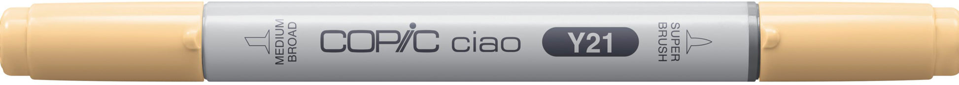 Copic Ciao Brush Pen, Doppelspitze – Kombi-Spitze, alkoholbasiert, Y21 Buttercup Yellow