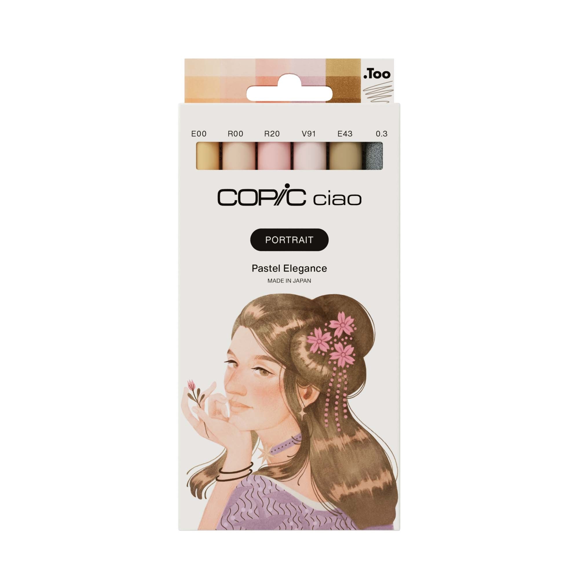 Copic Ciao Portrait Filzstifte, Pastel Elegance – 6 Farben