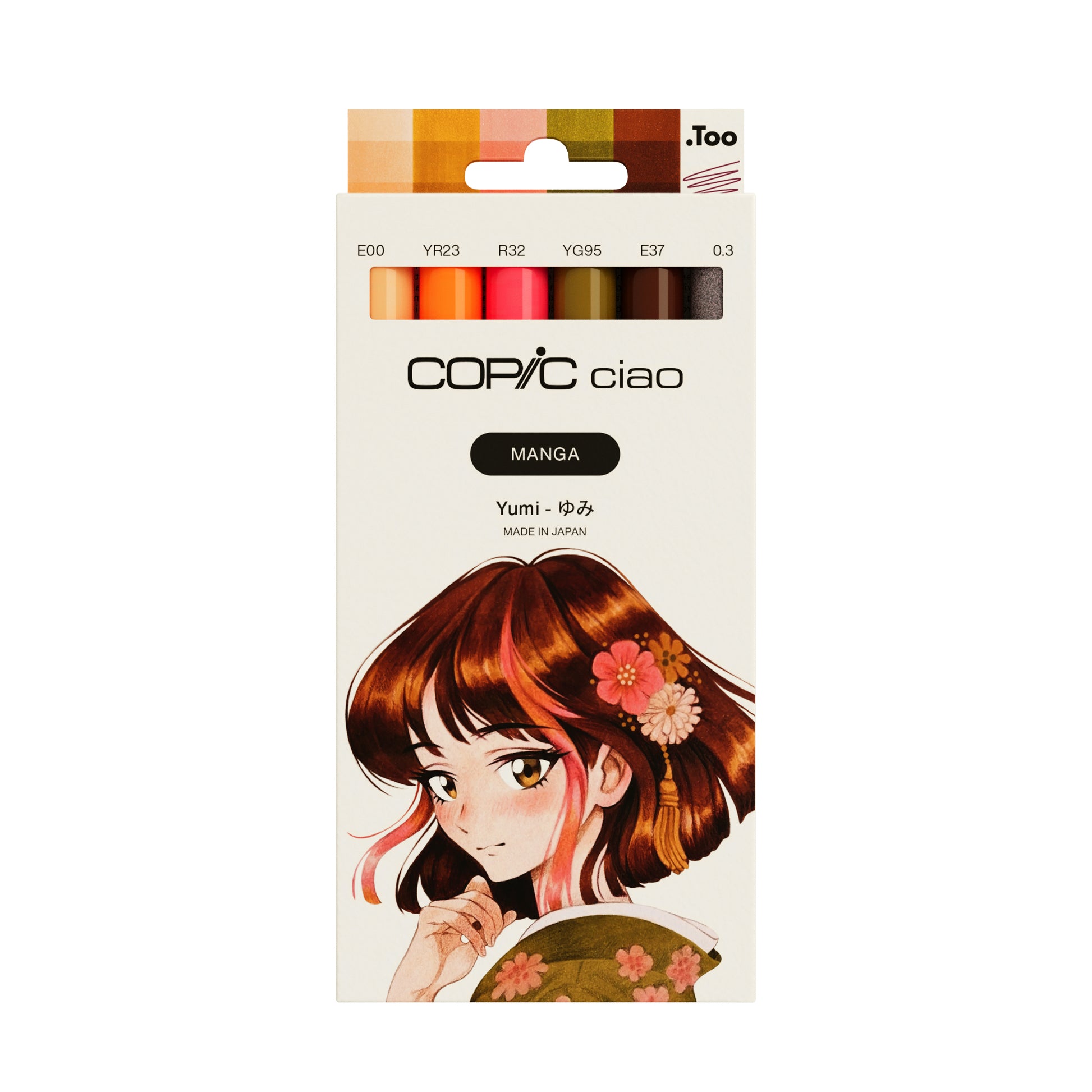 Copic Ciao Manga Brush Pen – Pinselspitze, alkoholbasiert, 6er Set