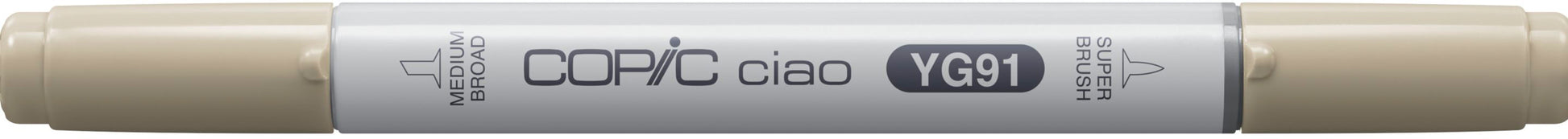 Copic Ciao Brush Pen, Doppelspitze – Kombi (Pinsel + mittelbreite Spitze), alkoholbasiert, Putty
