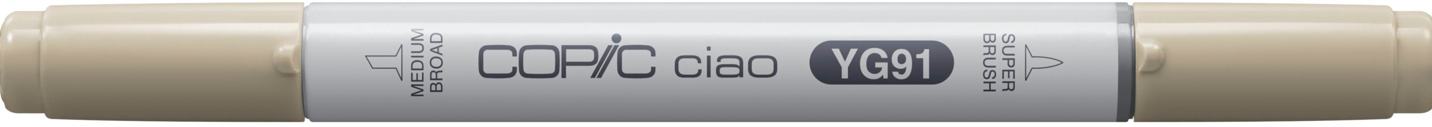 Copic Ciao Brush Pen, Doppelspitze – Kombi (Pinsel + mittelbreite Spitze), alkoholbasiert, Putty