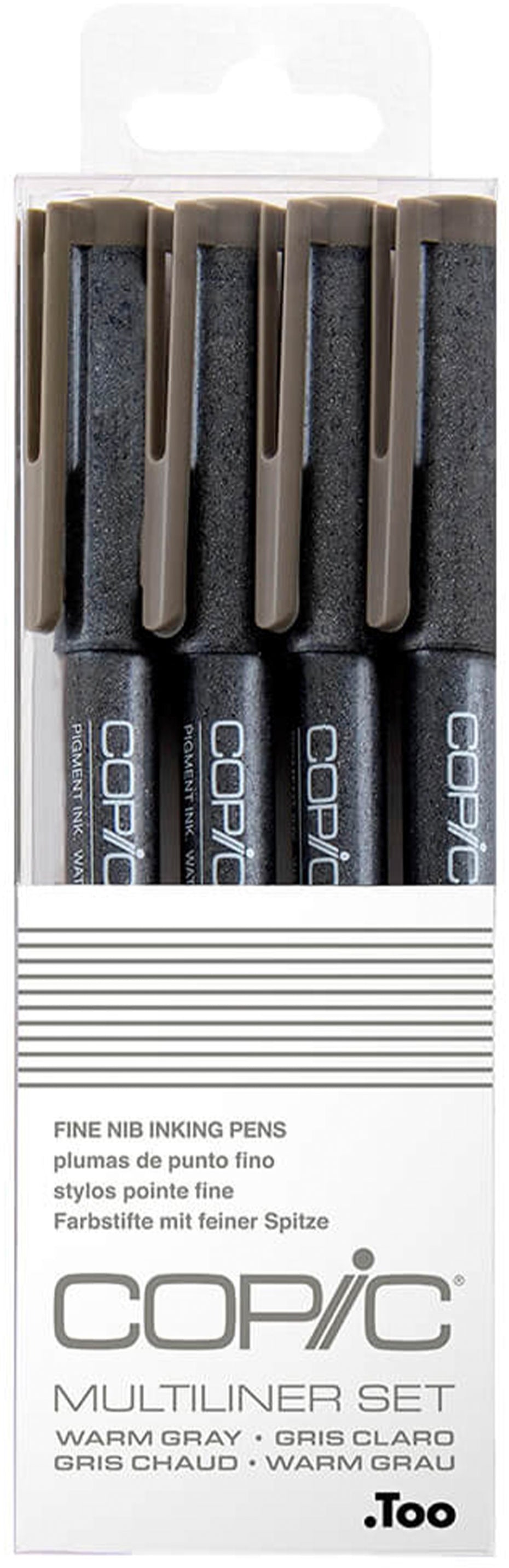 Copic Multiliner Fineliner Set – 0,05–0,5 mm, warmgrau, wasserfest