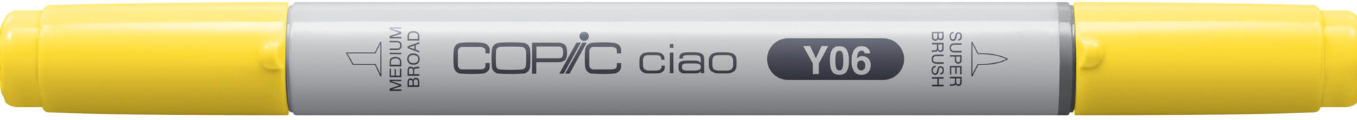 Copic Ciao Brush Pen, Doppelspitze – Kombi (Pinsel + Rundspitze), alkoholbasiert, Gelb