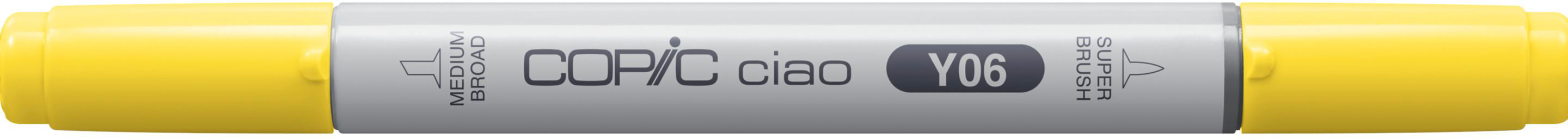 Copic Ciao Brush Pen, Doppelspitze – Kombi (Pinsel + Rundspitze), alkoholbasiert, Gelb