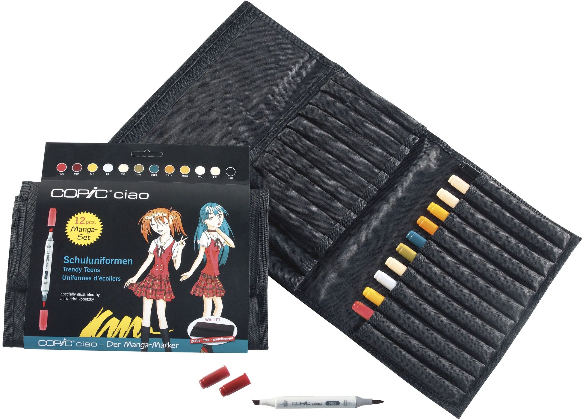 Copic Ciao Permanentmarker – Schuluniform, 12er-Set