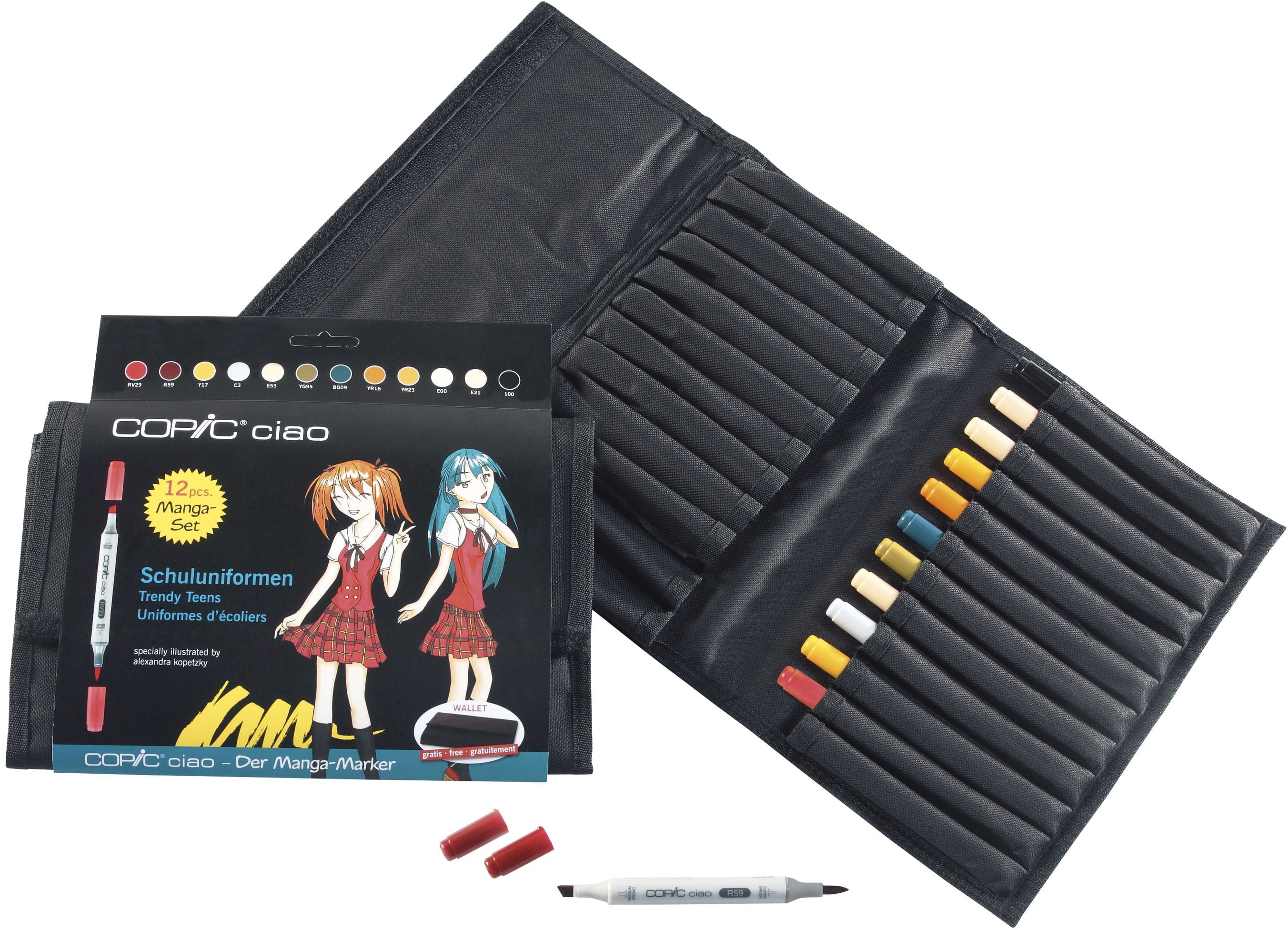Copic Ciao Permanentmarker – Schuluniform, 12er-Set