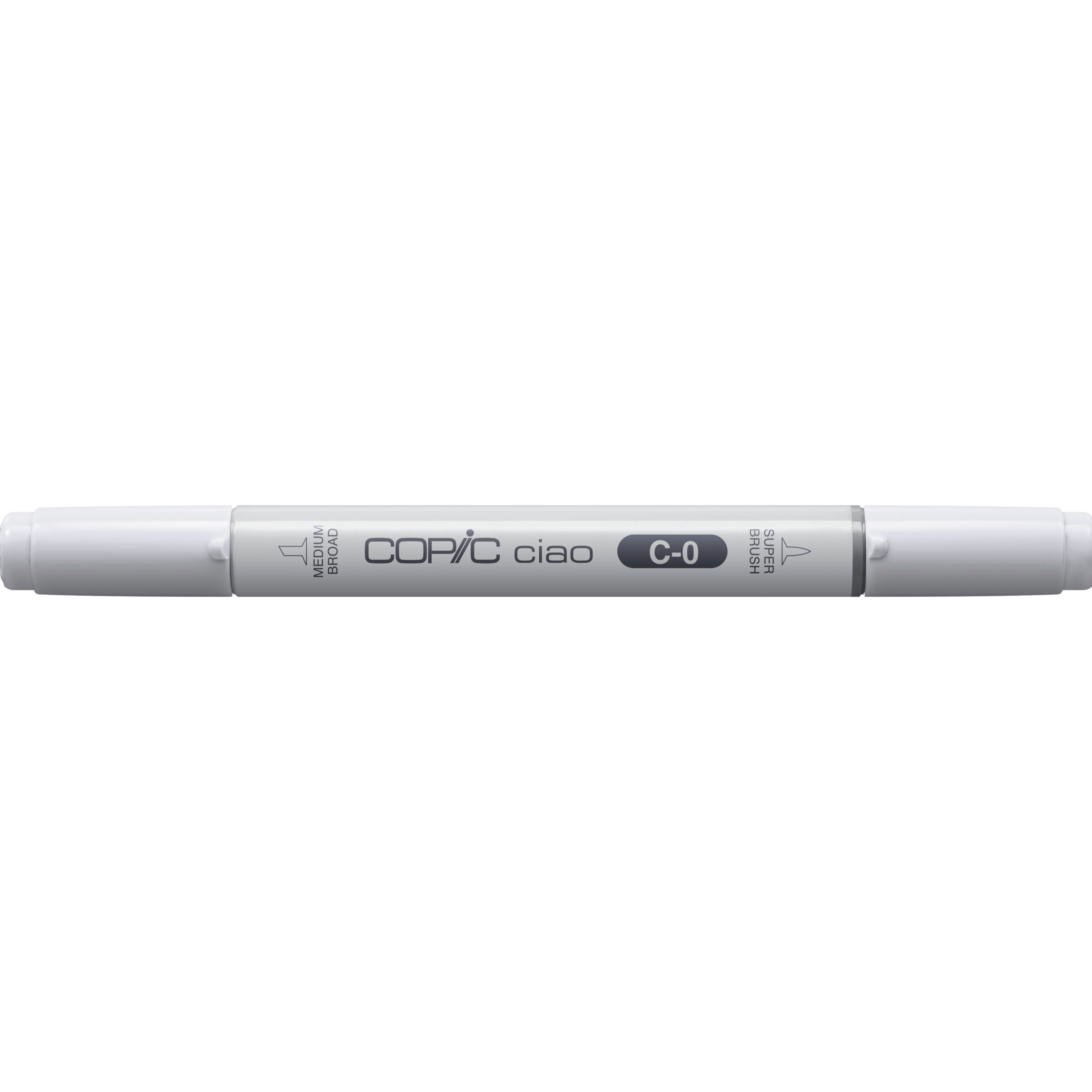 Copic Ciao Brush Pen, Doppelspitze – Kombi (Pinsel + Rundspitze), alkoholbasiert, C0 (Cool Grey Nr. 0)
