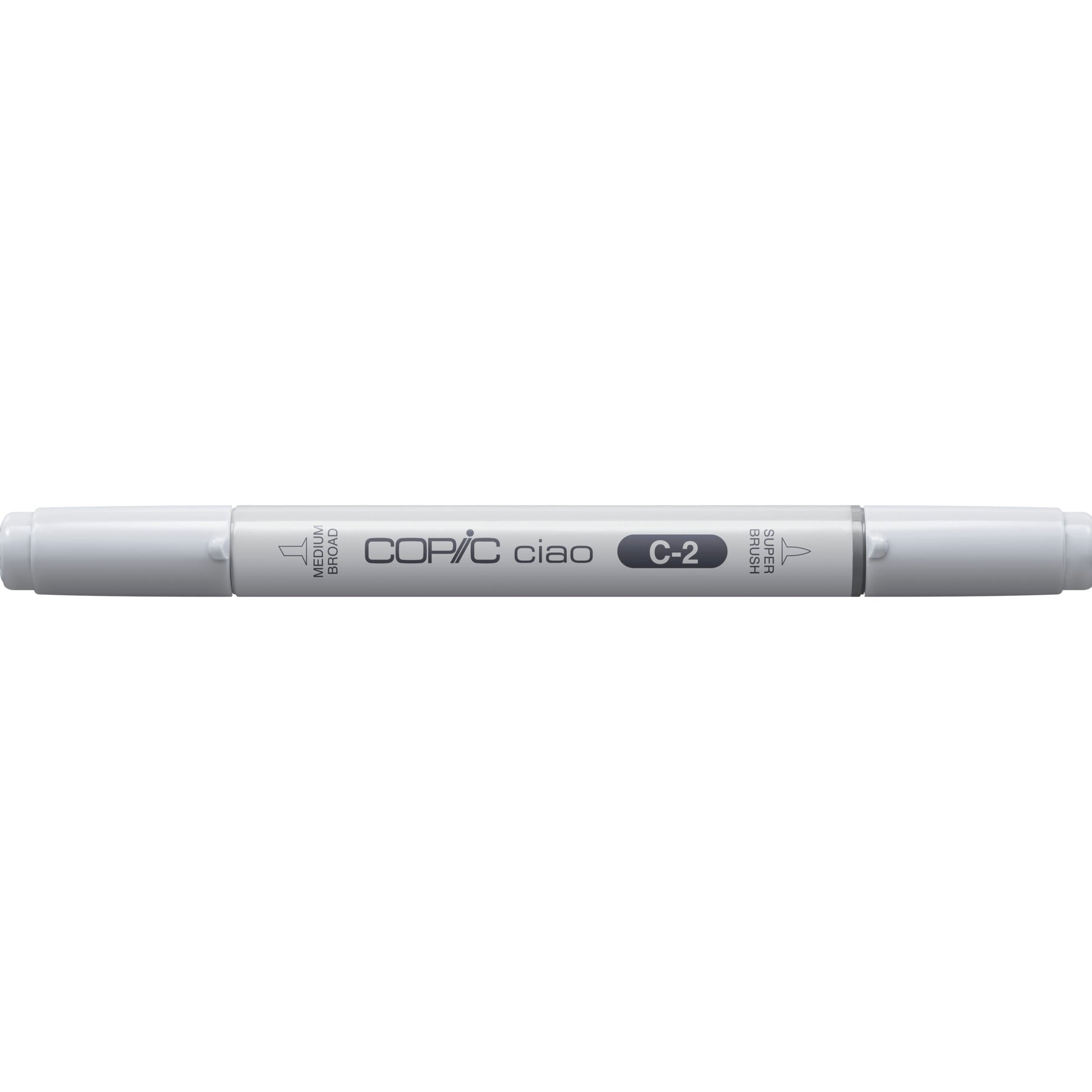 Copic Ciao Brush Pen – Doppelspitze, Pinsel- und Rundspitze, alkoholbasiert, Cool Grey Nr. 2
