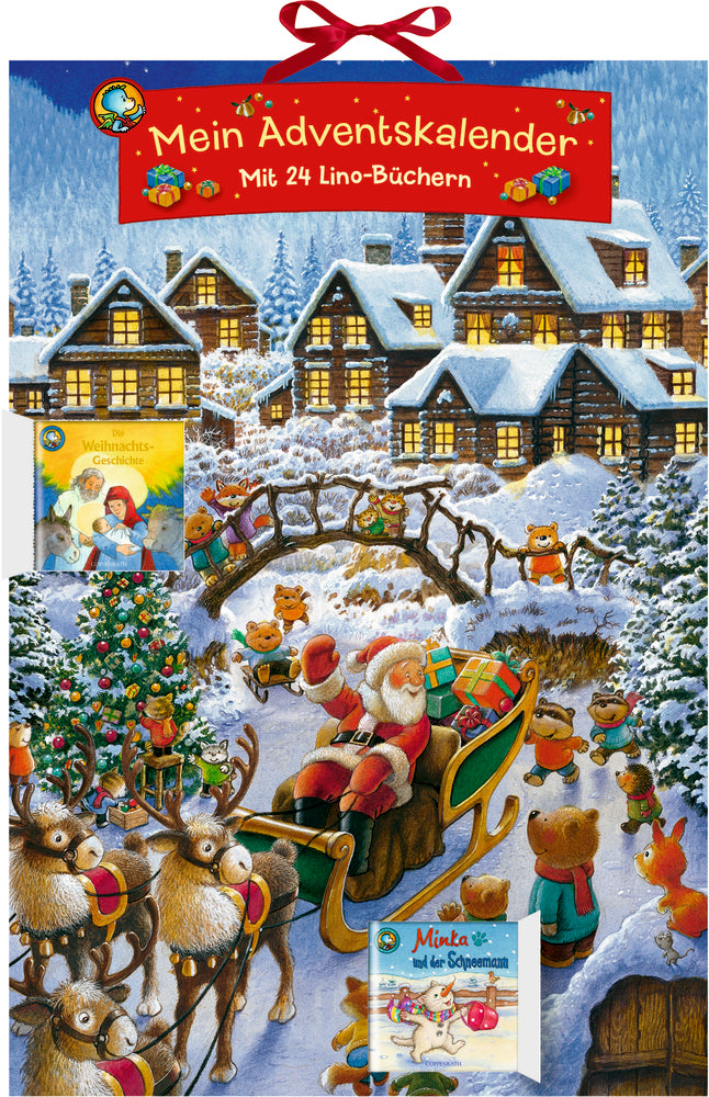Coppenrath Adventskalender-Buch – 42,5 × 71,5 cm – 24 Büchlein (8,5 × 8,5 cm)